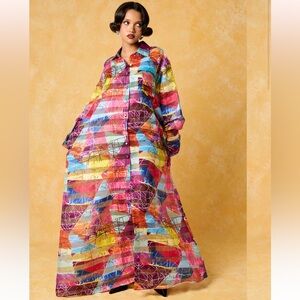 Colorful Geometric Maxi Dress